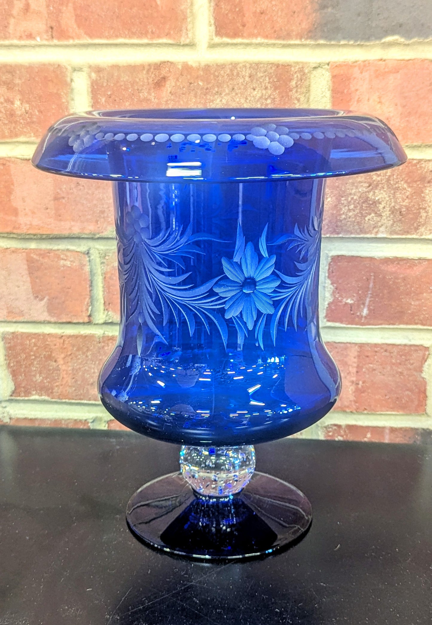 Pairpoint Antique Colbalt Blue Governors Cup