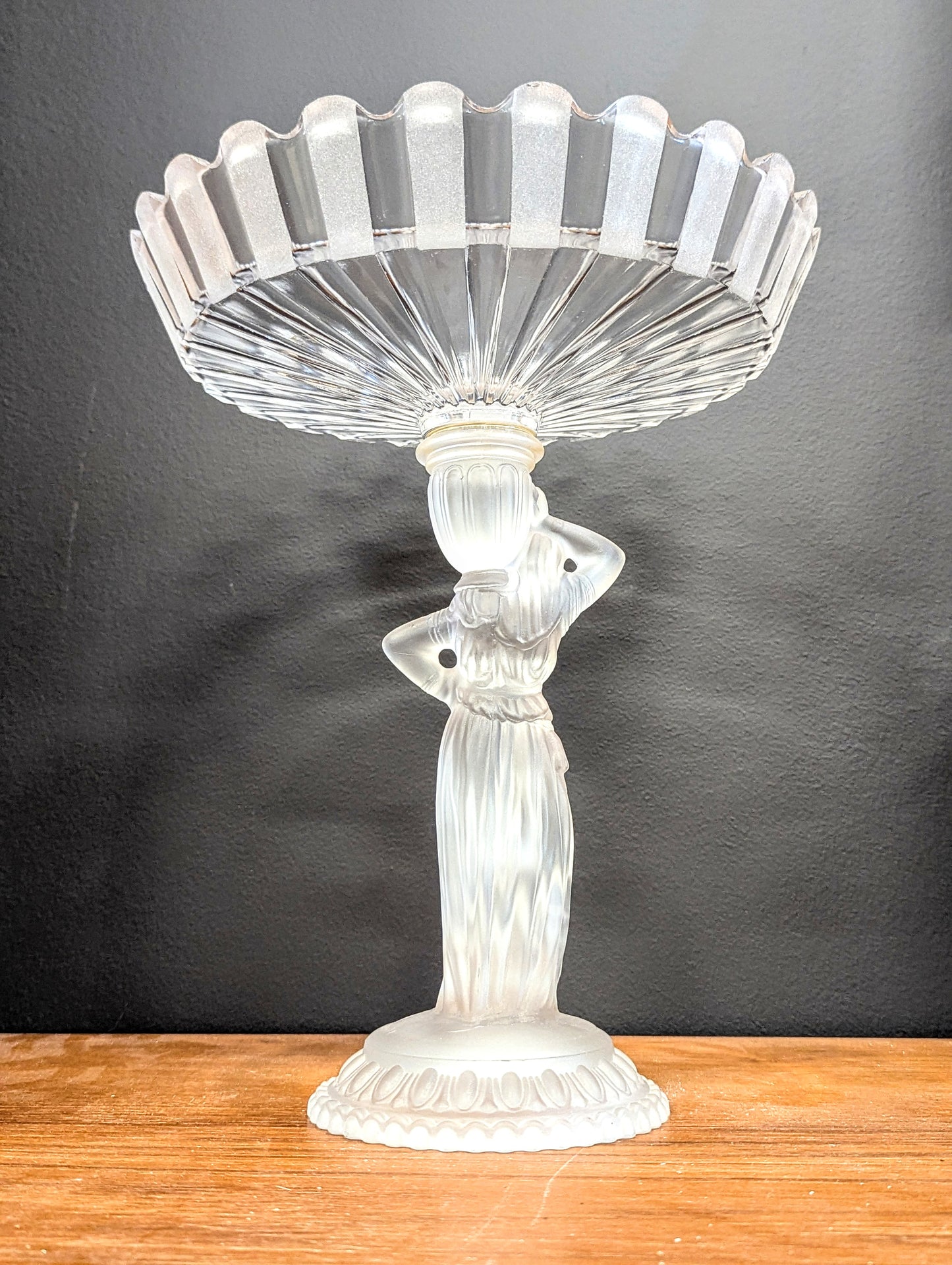 Fostoria Silver Mist 'Rebecca at the Well' Compote