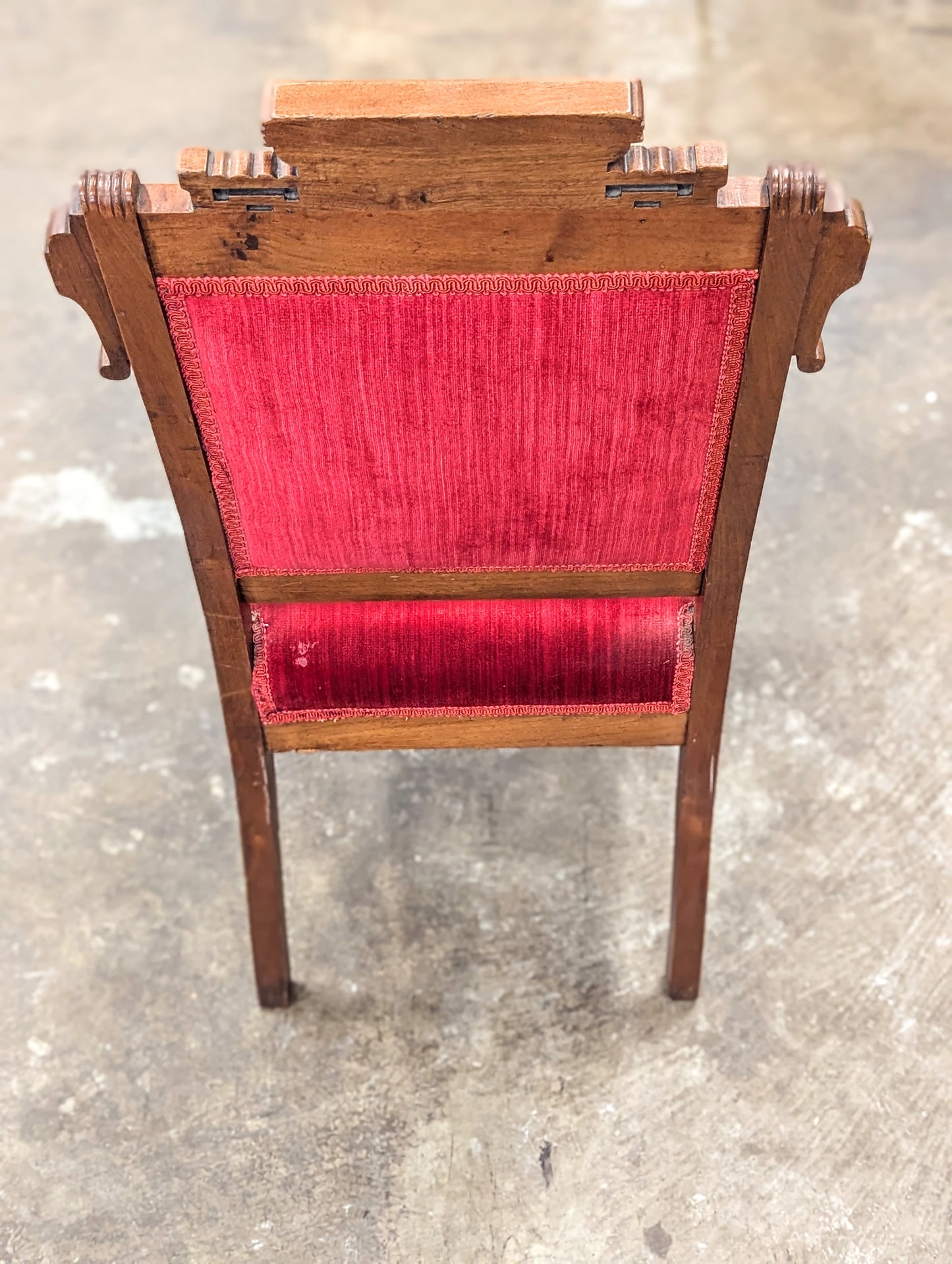 Victorian Red Velvet Chair