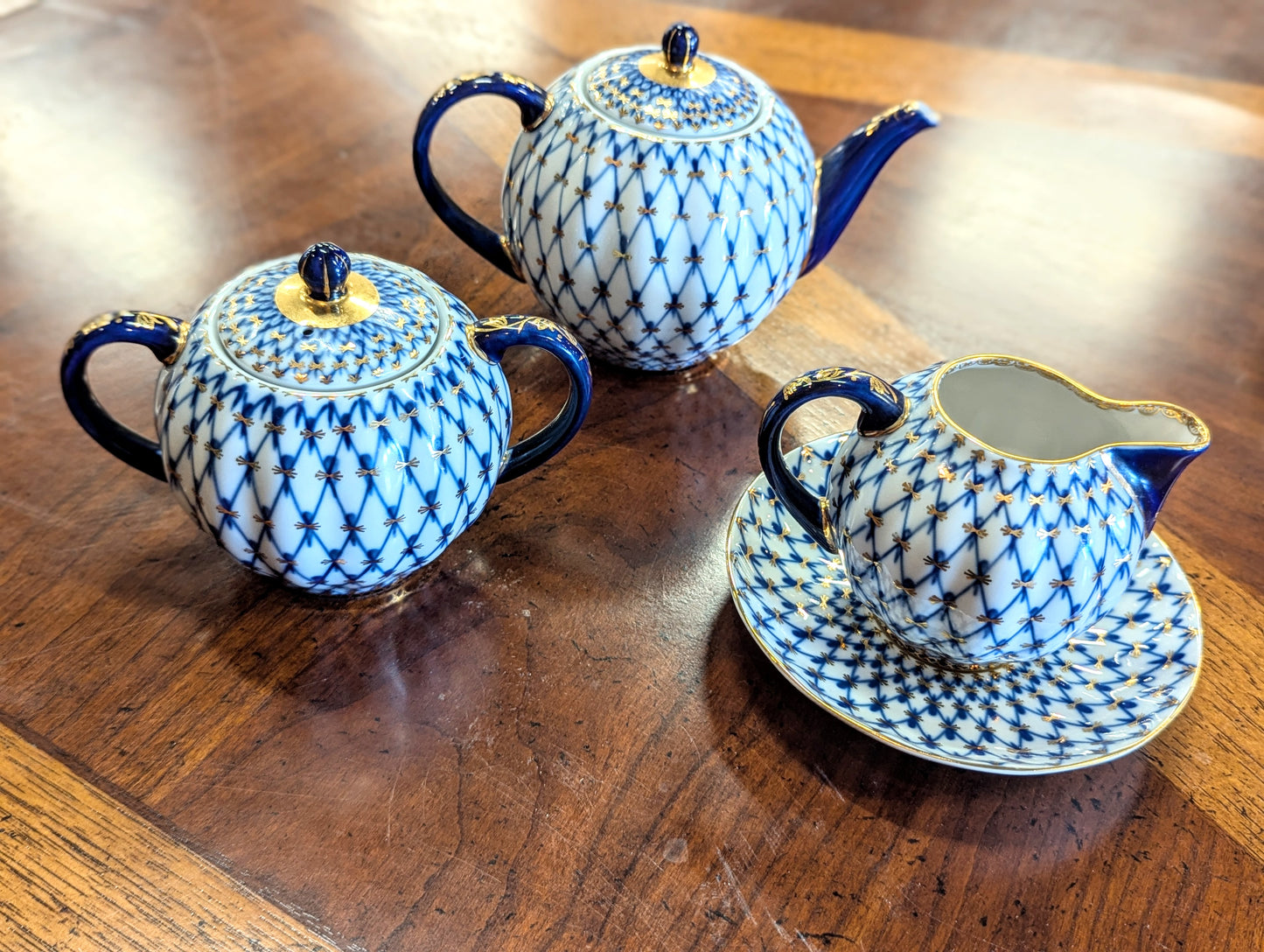 Imperial Russian Lomonosov Porcelain Coffee Set