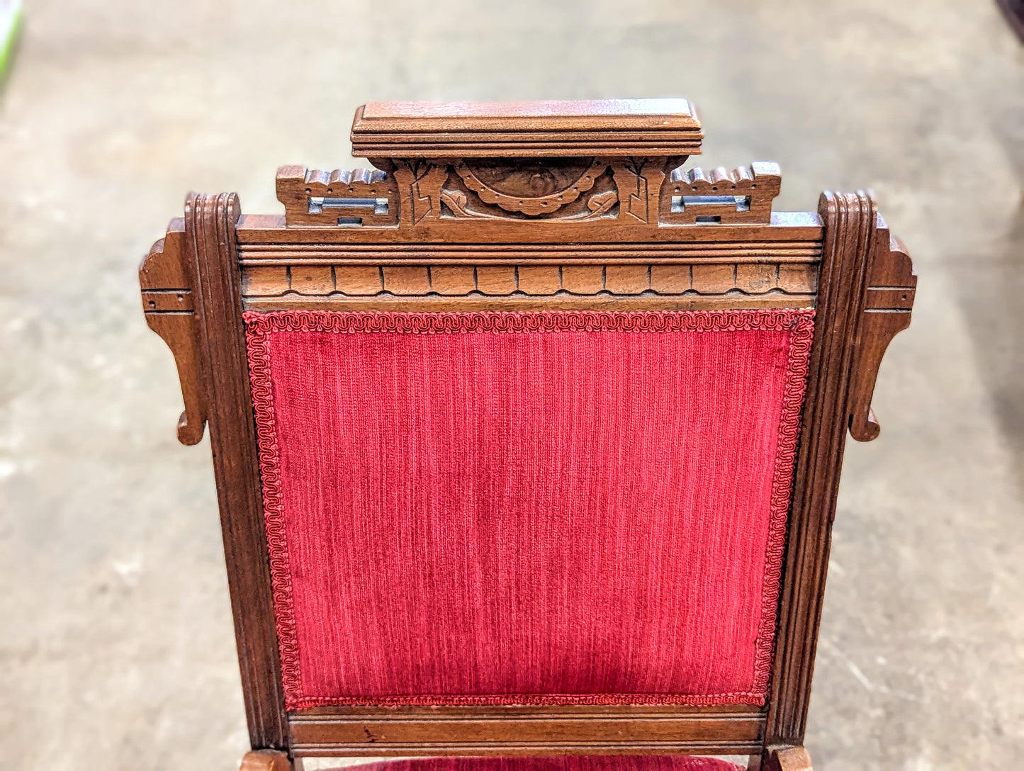Victorian Red Velvet Chair