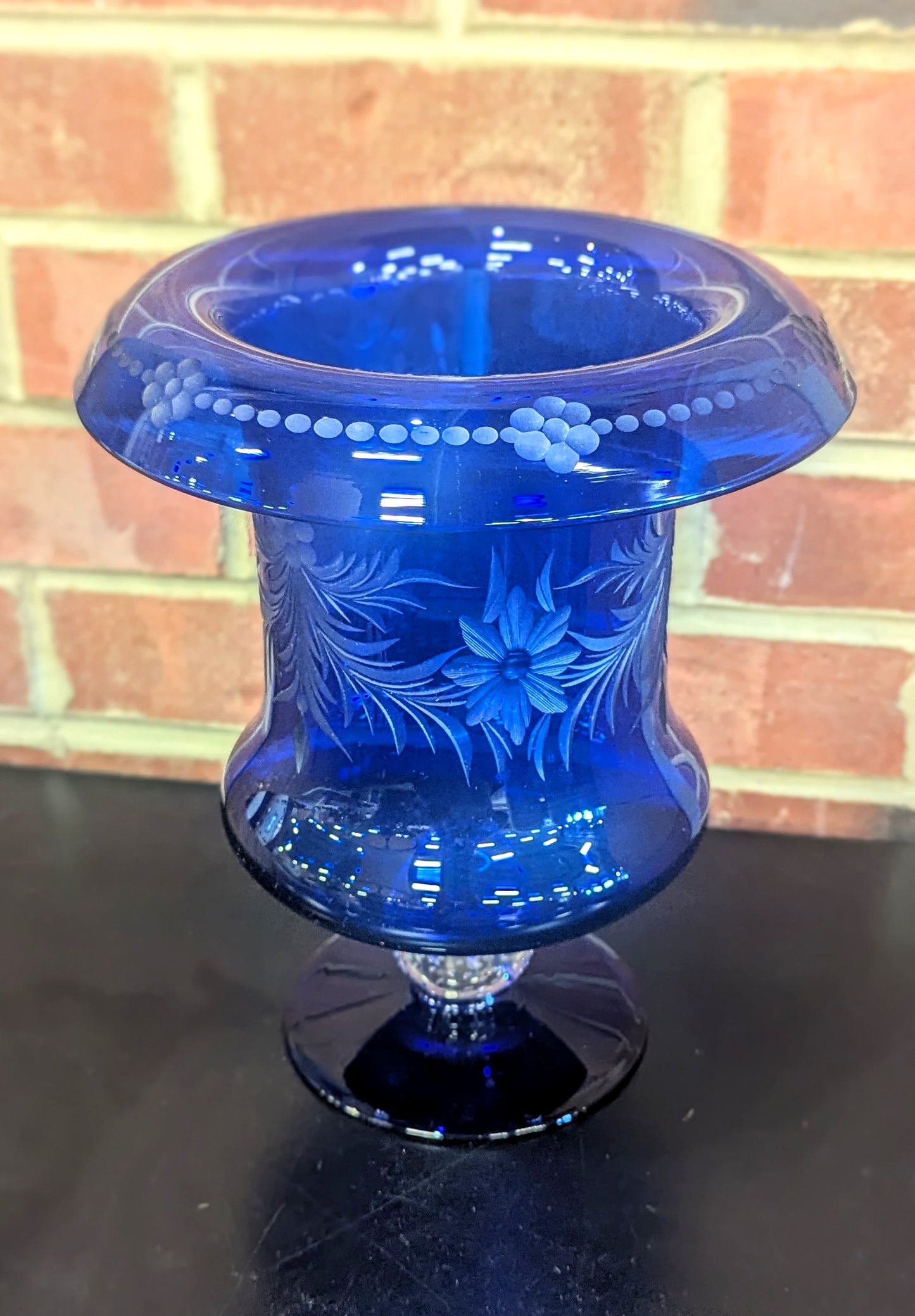 Pairpoint Antique Colbalt Blue Governors Cup