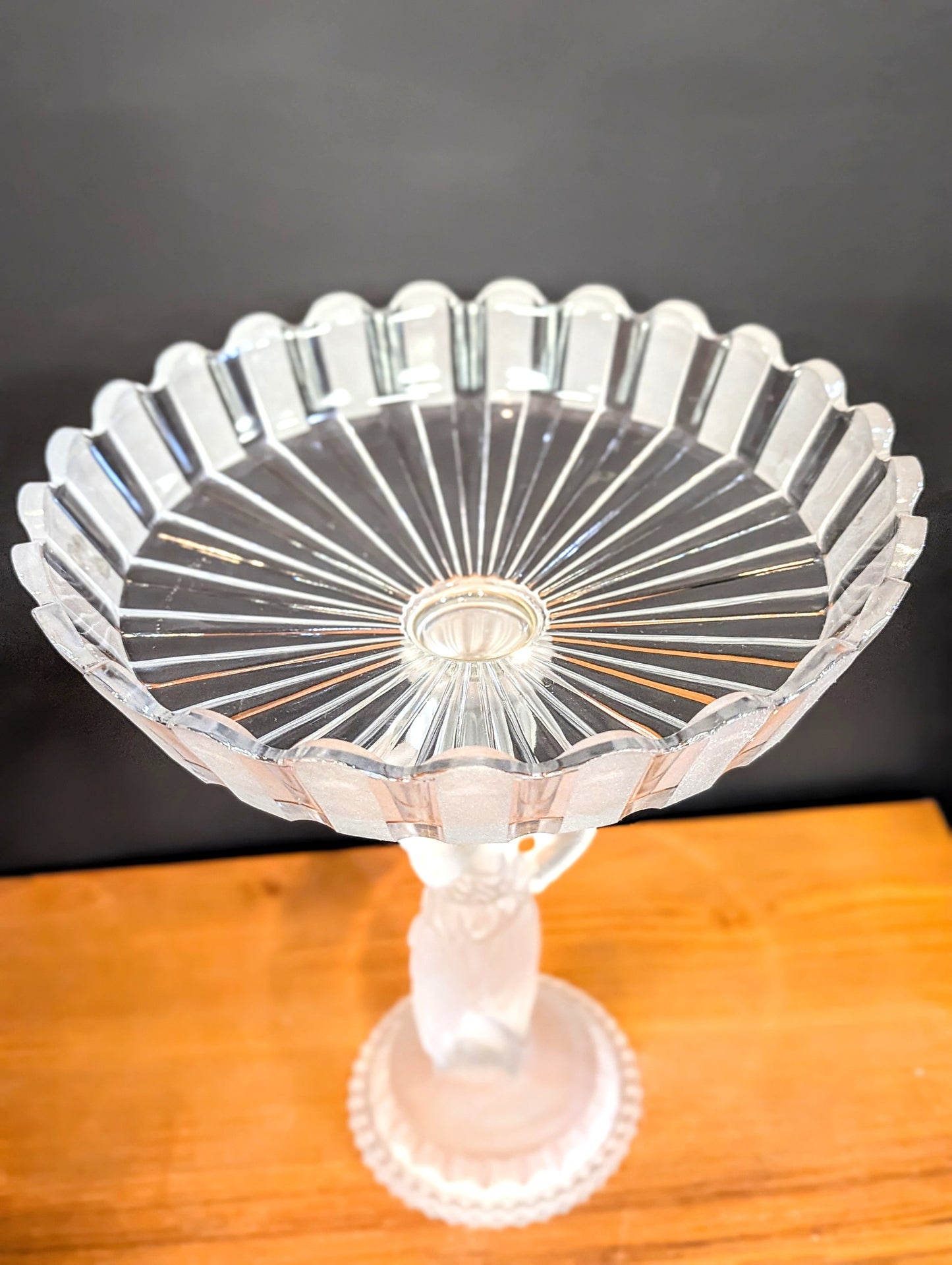 Fostoria Silver Mist 'Rebecca at the Well' Compote
