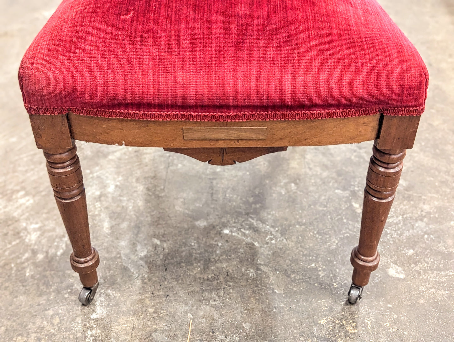 Victorian Red Velvet Chair