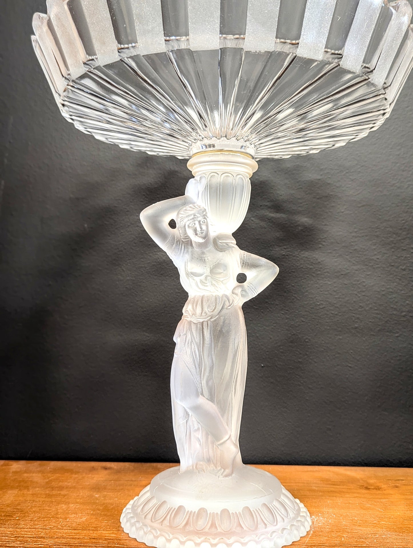 Fostoria Silver Mist 'Rebecca at the Well' Compote