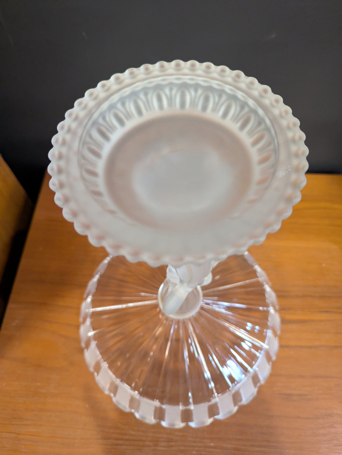 Fostoria Silver Mist 'Rebecca at the Well' Compote