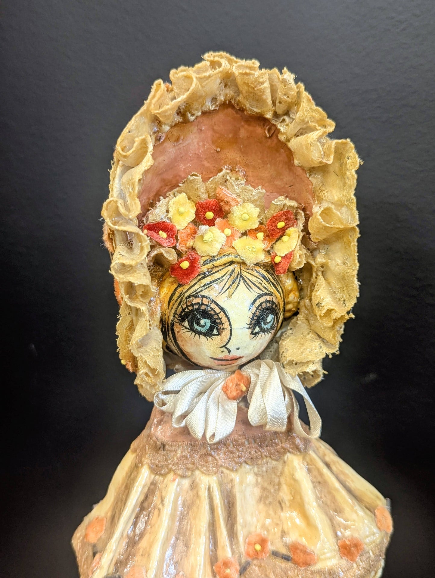 Abelardo Ruiz Paper Mache Big Eyed Girl