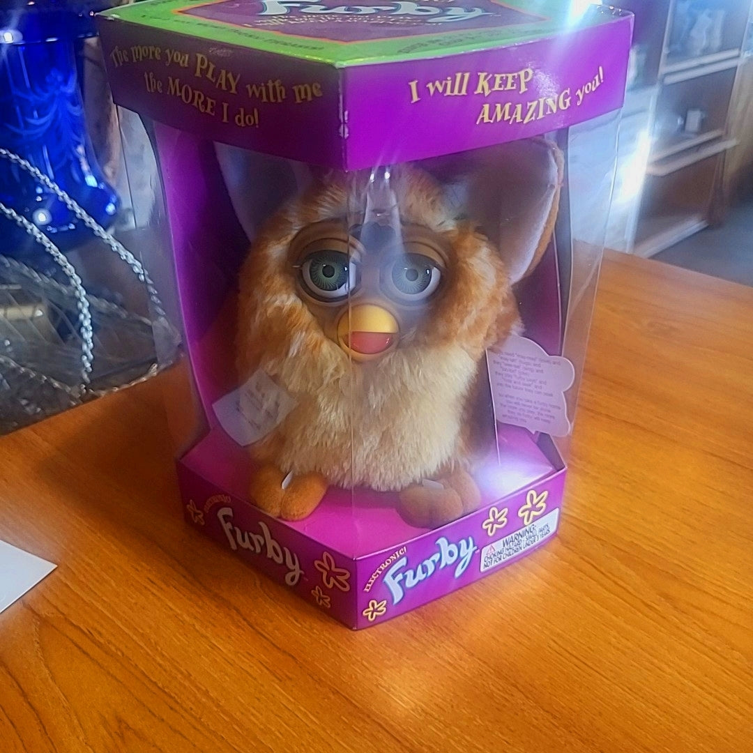 Toy - Tan and White Furby in Original Packaging