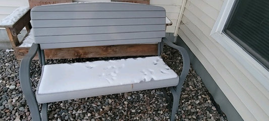 Outdoor Sitting Bench Gray