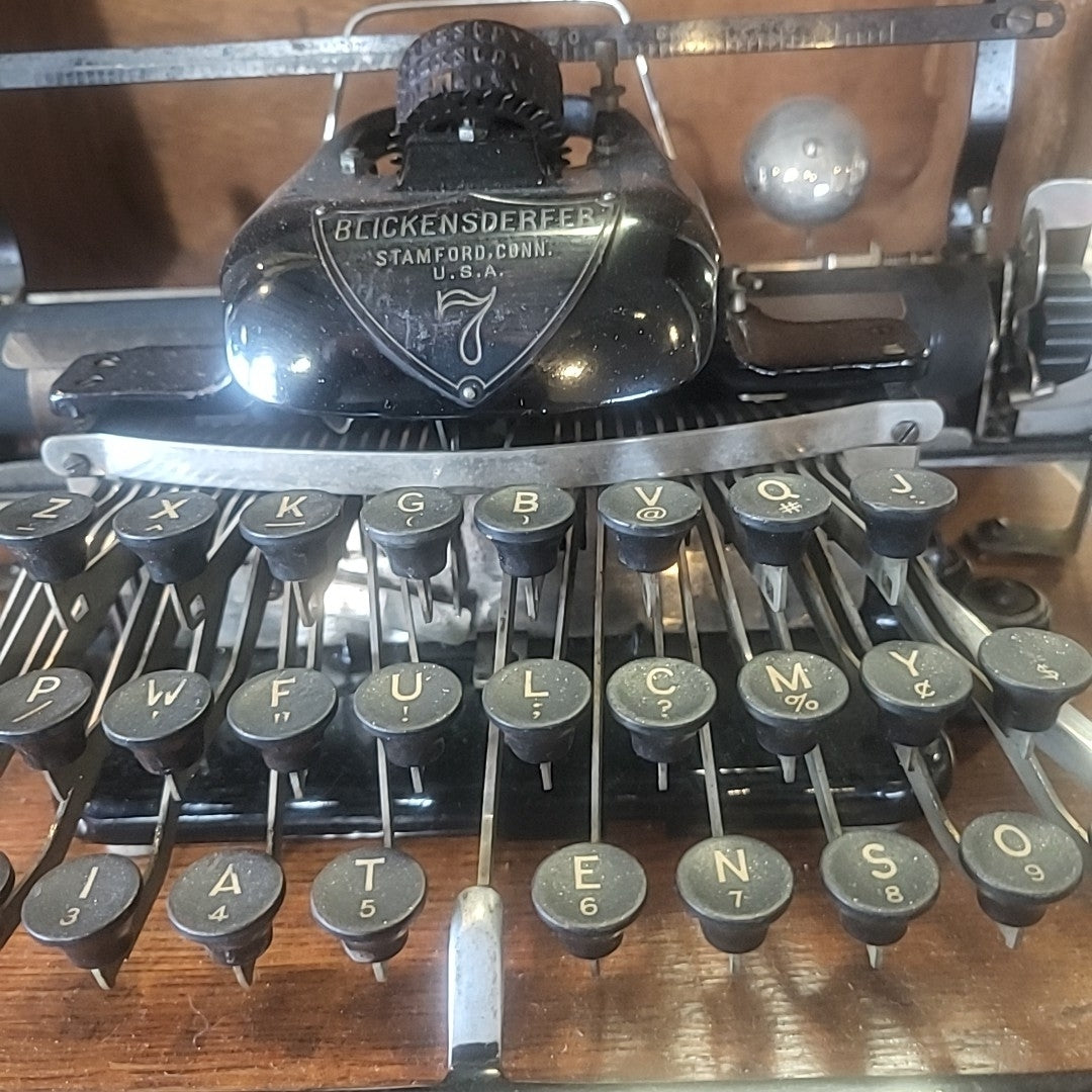 Blickensderfer Typewriter No. 7 with Original Wooden Case