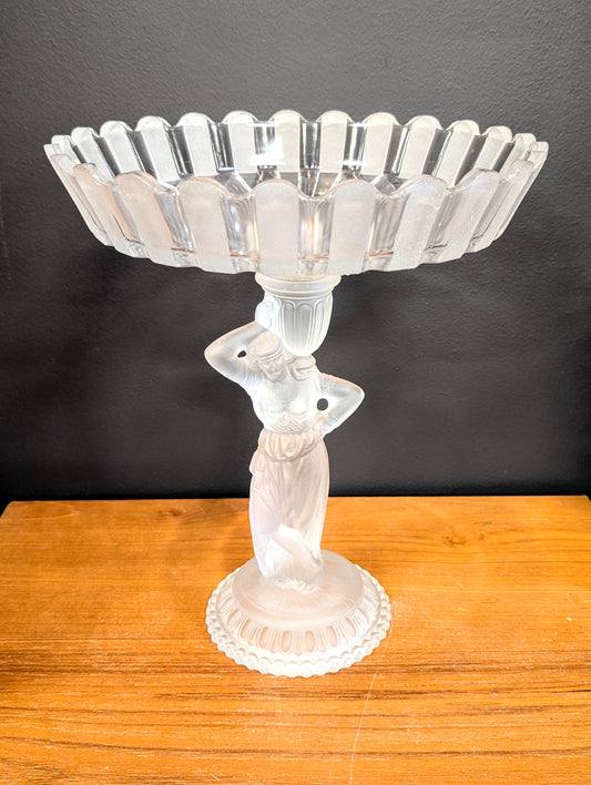 Fostoria Silver Mist 'Rebecca at the Well' Compote