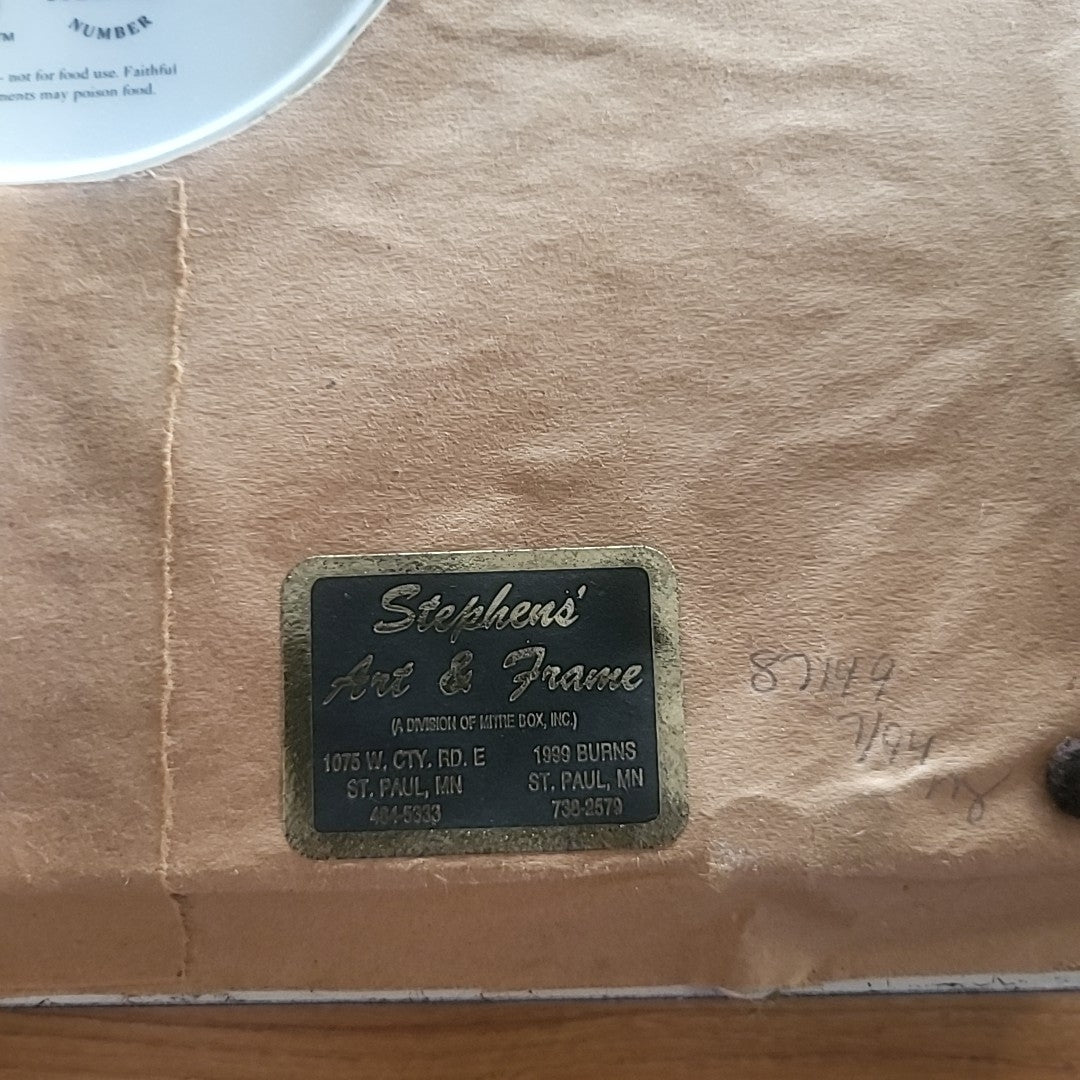 D Day WWII Remembrance Plate, Framed and Certificate of Authenticity