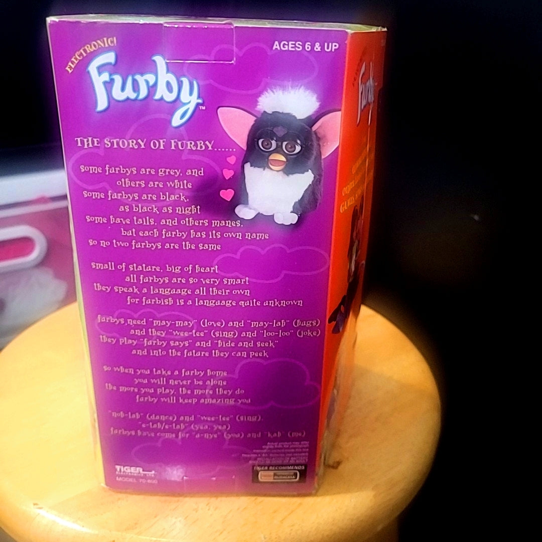 New In Box Black Furby in Original Packaging