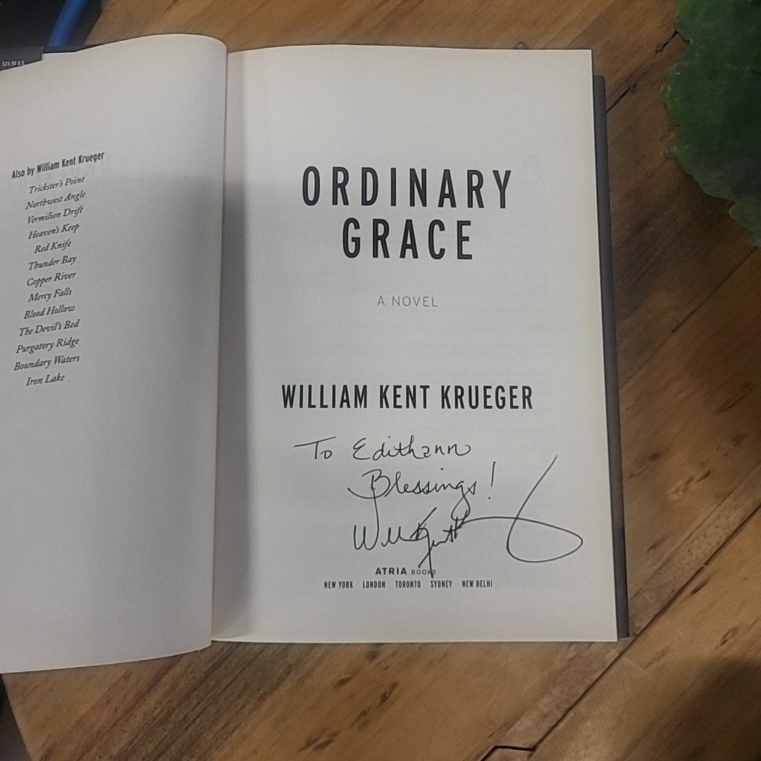 Ordinary Grace by William Kent Krueger -  HC/DJ/1st Edition/Inscribed