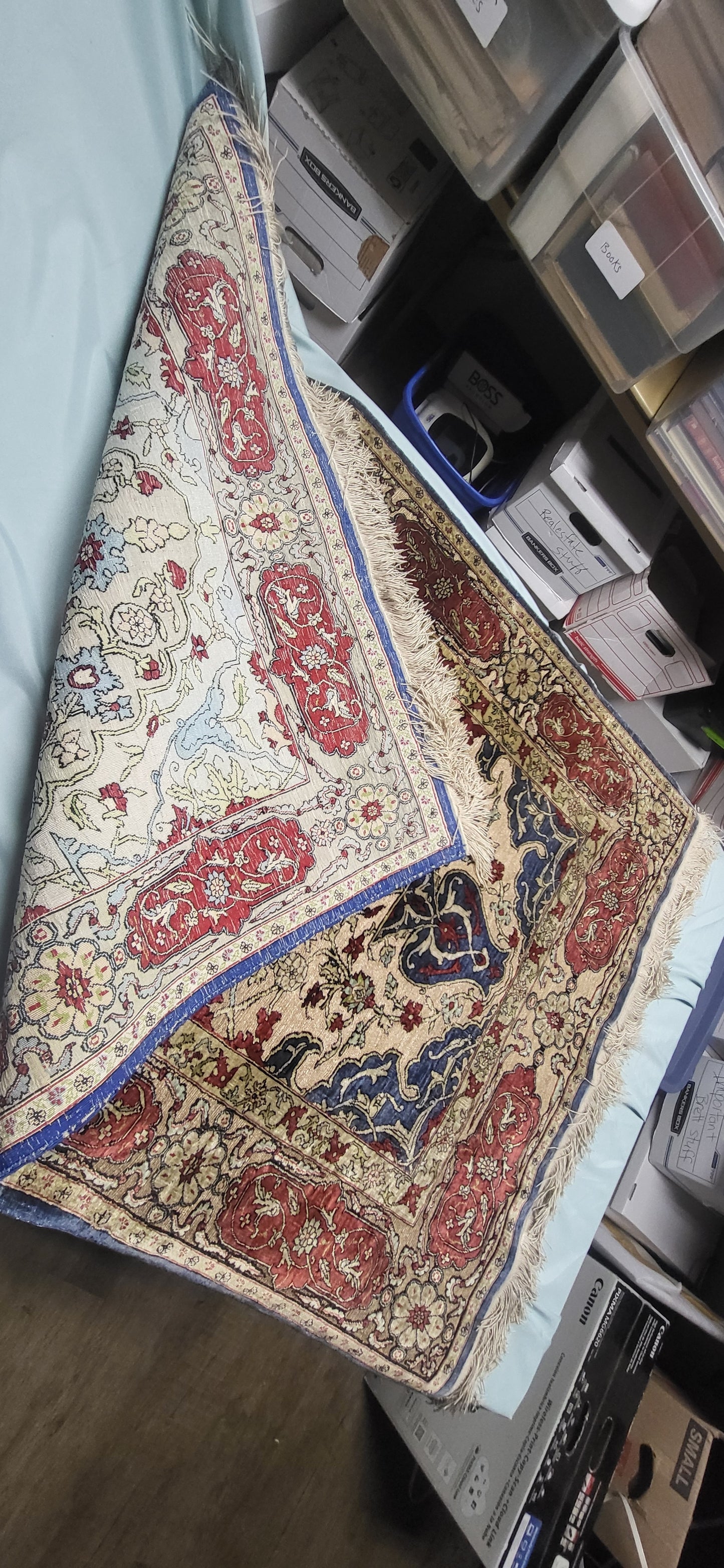 Hereke Designed Turkish Knot Multi Colored Silk and Gold on Silk Handmade Rug